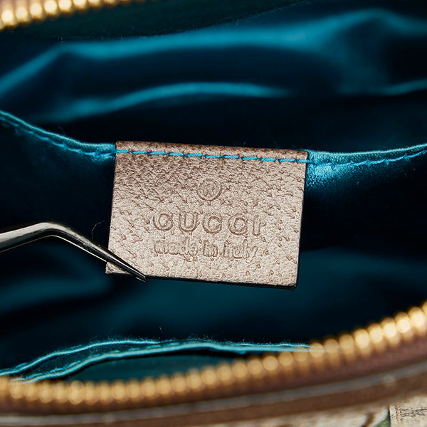 グッチ オフィディア GGスプリーム ベージュ ブラウン  PVC レザー ショルダーバッグ レディース GUCCI 【中古】