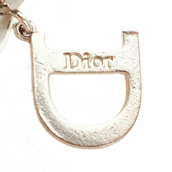 クリスチャンディオール シルバー ホワイト メタル ラインストーン ブレスレット レディース Christian Dior 【中古】