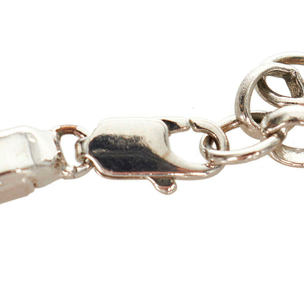 クリスチャンディオール シルバー ホワイト メタル ラインストーン ブレスレット レディース Christian Dior 【中古】