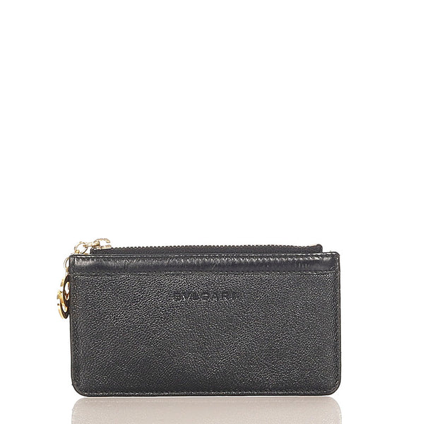 ブルガリ ブラック レザー コインケース レディース BVLGARI 【中古】