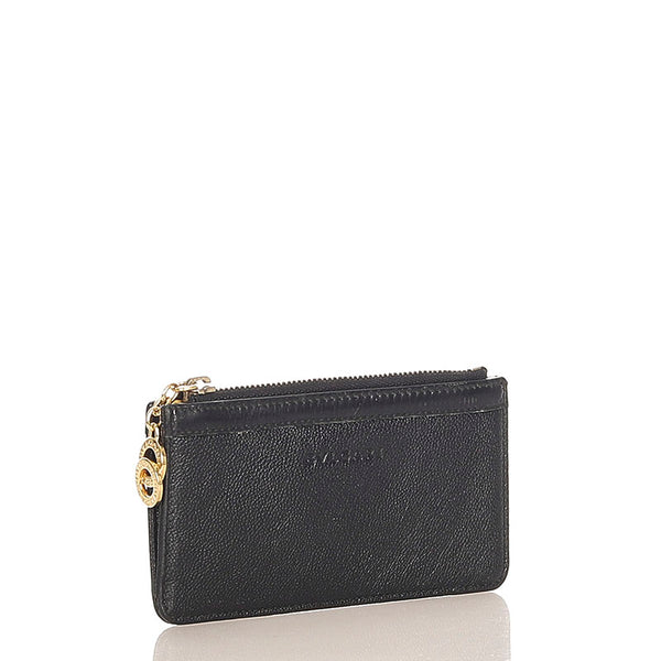 ブルガリ ブラック レザー コインケース レディース BVLGARI 【中古】