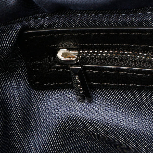 ディーゼル ブラック キャンバス レザー ハンドバッグ ショルダーバッグ 2WAY レディース DIESEL 【中古】