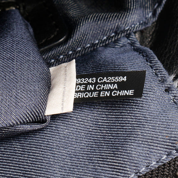 ディーゼル ブラック キャンバス レザー ハンドバッグ ショルダーバッグ 2WAY レディース DIESEL 【中古】