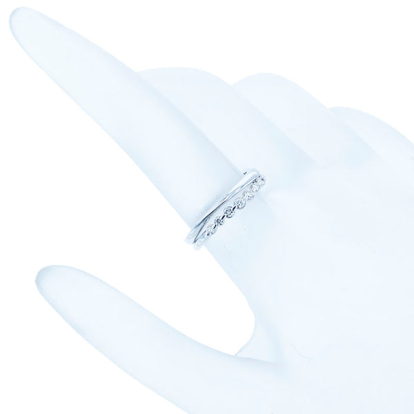 スタージュエリー K18WG ホワイトゴールド ダイヤ0.15ct リング 指輪 レディース STAR JEWELRY 9.5号 【中古】