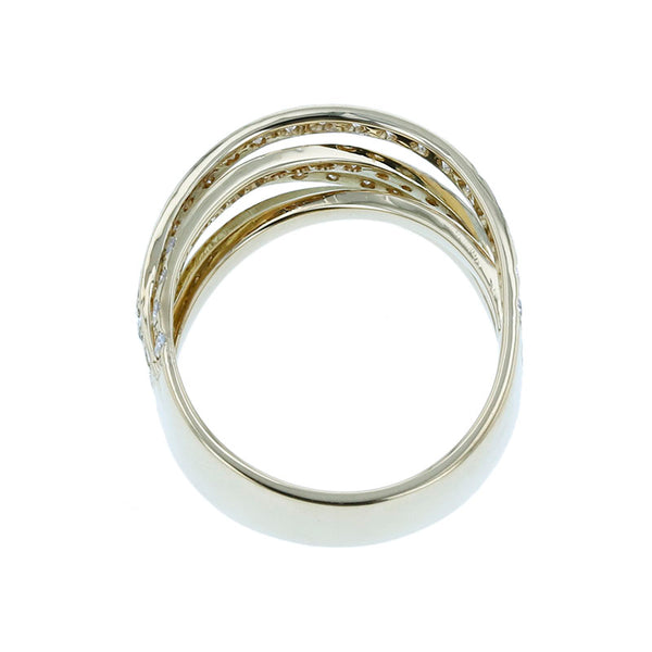 K18YG イエローゴールド ダイヤ0.83ct リング 指輪 レディース 13号 【中古】