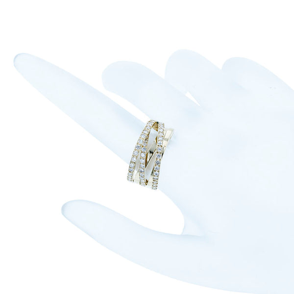 K18YG イエローゴールド ダイヤ0.83ct リング 指輪 レディース 13号 【中古】