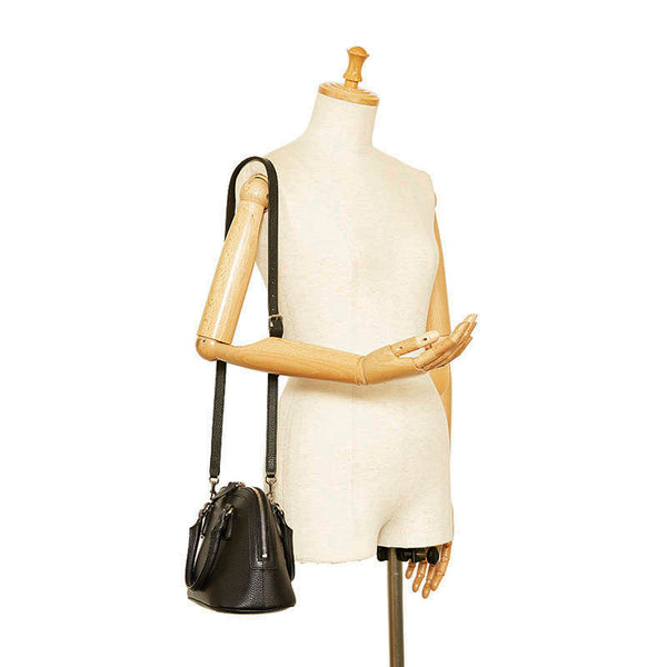 グッチ 449661 ブラック レザー ハンドバッグ ショルダーバッグ 2WAY レディース GUCCI 【中古】