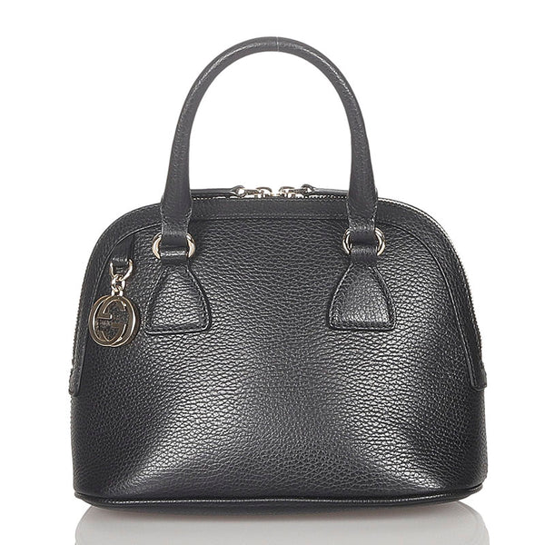 グッチ 449661 ブラック レザー ハンドバッグ ショルダーバッグ 2WAY レディース GUCCI 【中古】