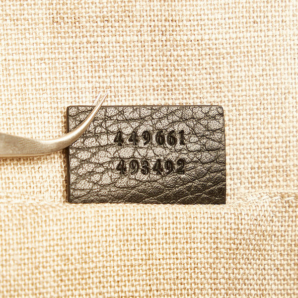 グッチ 449661 ブラック レザー ハンドバッグ ショルダーバッグ 2WAY レディース GUCCI 【中古】