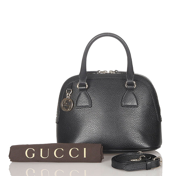グッチ 449661 ブラック レザー ハンドバッグ ショルダーバッグ 2WAY レディース GUCCI 【中古】