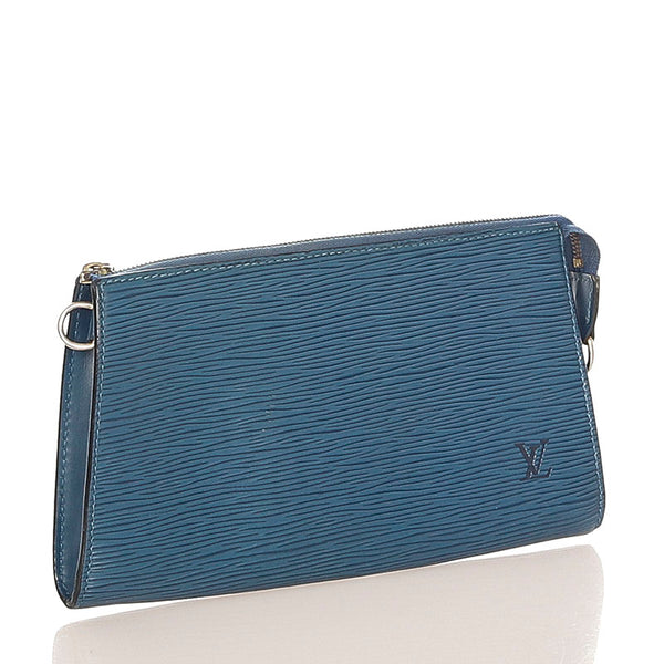 ルイ ヴィトン エピ アクセポ M52945 ブルー レザー ポシェット ショルダーバッグ レディース LOUIS VUITTON 【中古】