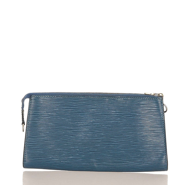 ルイ ヴィトン エピ アクセポ M52945 ブルー レザー ポシェット ショルダーバッグ レディース LOUIS VUITTON 【中古】