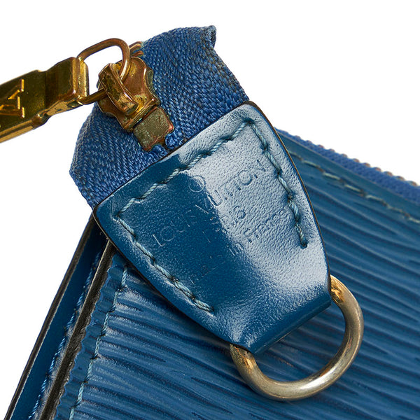ルイ ヴィトン エピ アクセポ M52945 ブルー レザー ポシェット ショルダーバッグ レディース LOUIS VUITTON 【中古】