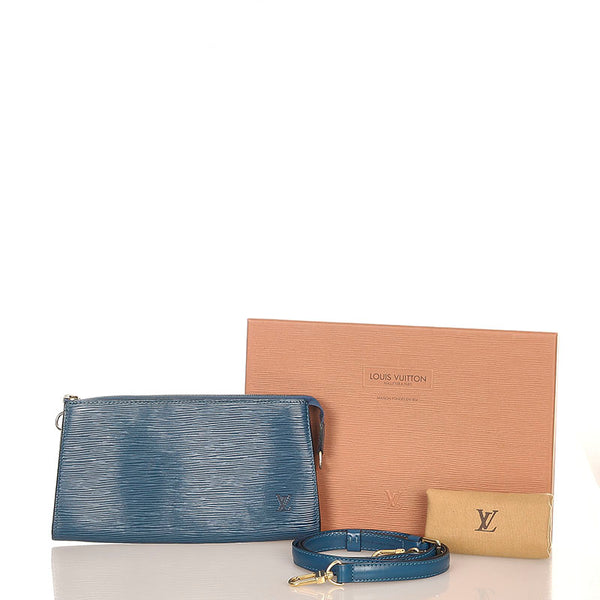 ルイ ヴィトン エピ アクセポ M52945 ブルー レザー ポシェット ショルダーバッグ レディース LOUIS VUITTON 【中古】