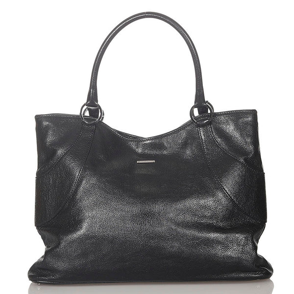 グッチ 113016 ブラック レザー トートバッグ レディース GUCCI 【中古】