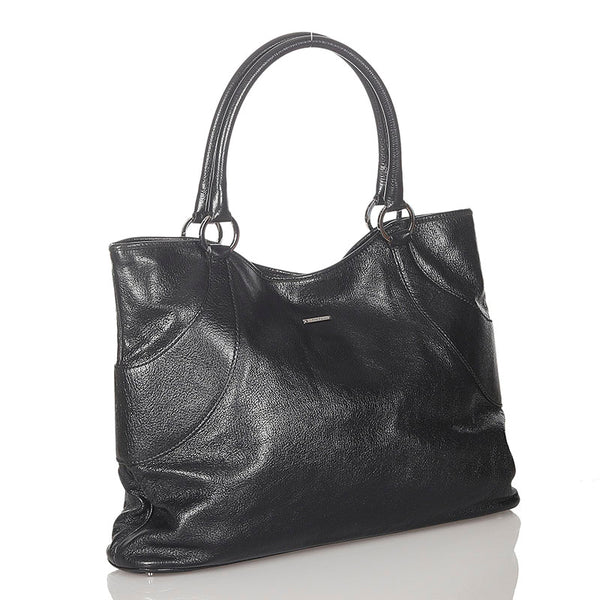 グッチ 113016 ブラック レザー トートバッグ レディース GUCCI 【中古】