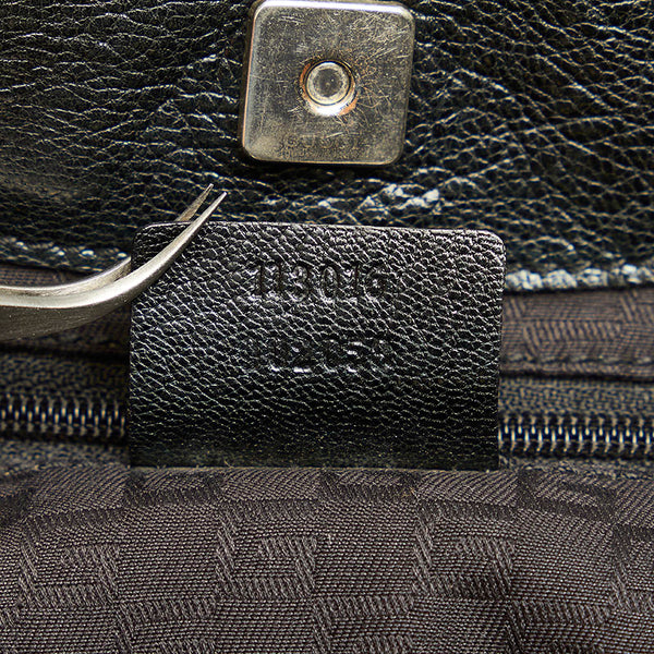 グッチ 113016 ブラック レザー トートバッグ レディース GUCCI 【中古】