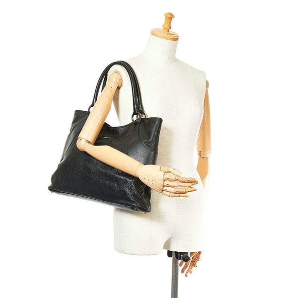 グッチ 113016 ブラック レザー トートバッグ レディース GUCCI 【中古】