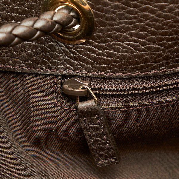 グッチ GGクリスタル 419689 ベージュ ブラウン PVC レザー トートバッグ レディース GUCCI 【中古】