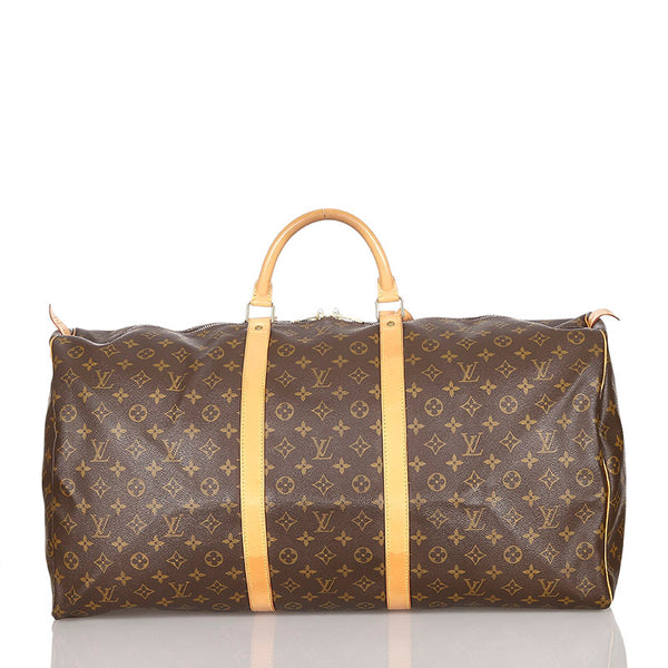ルイ ヴィトン モノグラム キーポル 60 M41422 ブラウン PVC レザー ボストンバッグ トラベルバッグ レディース LOUIS VUITTON 【中古】