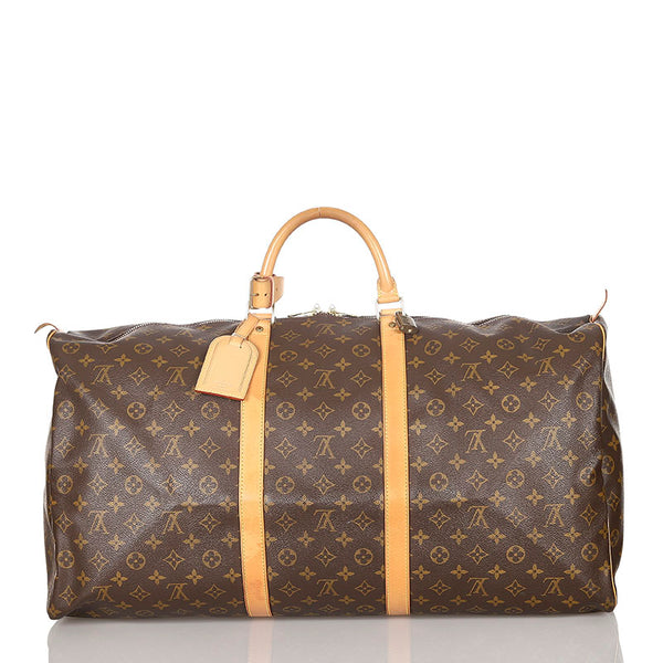 ルイ ヴィトン モノグラム キーポル 60 M41422 ブラウン PVC レザー ボストンバッグ トラベルバッグ レディース LOUIS VUITTON 【中古】