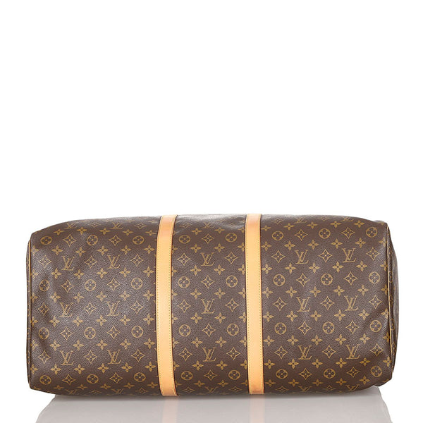 ルイ ヴィトン モノグラム キーポル 60 M41422 ブラウン PVC レザー ボストンバッグ トラベルバッグ レディース LOUIS VUITTON 【中古】