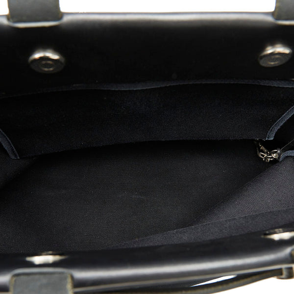 エルメス エールバッグ ブラック キャンバス レザー トートバッグ レディース HERMES ☐F刻印 【中古】