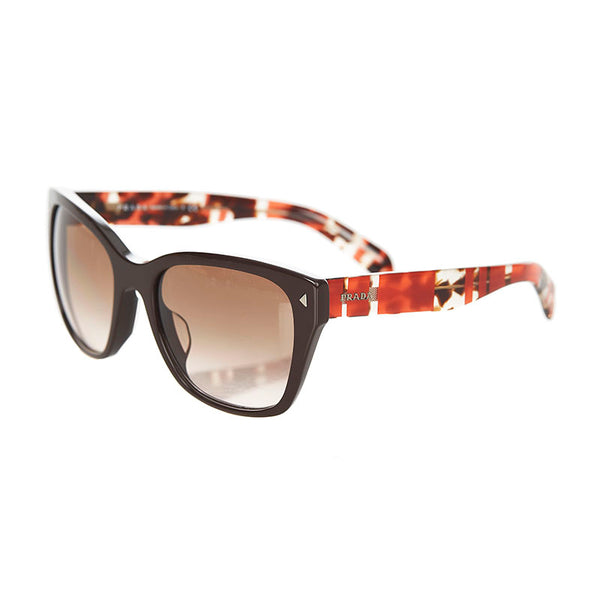 プラダ サングラス ブラウン レッド プラスチック レディース PRADA 【中古】