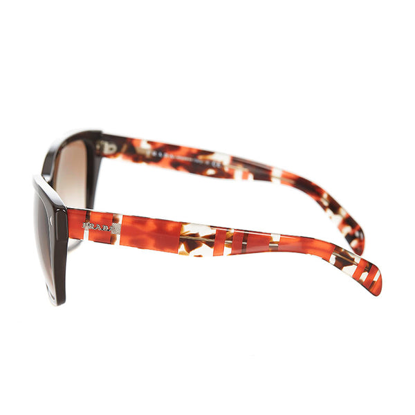 プラダ サングラス ブラウン レッド プラスチック レディース PRADA 【中古】