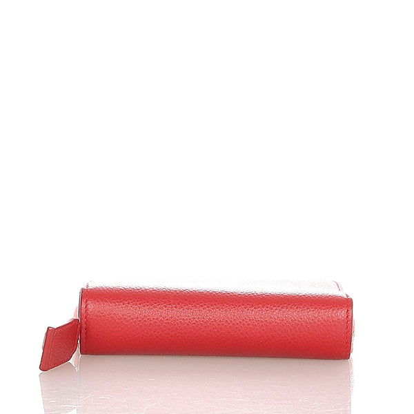 サンローラン 二つ折り財布 レッド レザー レディース SAINT LAURENT 【中古】