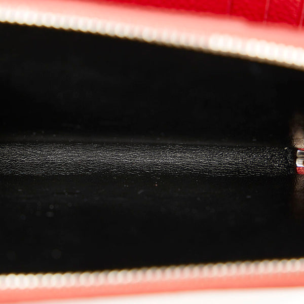 サンローラン 二つ折り財布 レッド レザー レディース SAINT LAURENT 【中古】