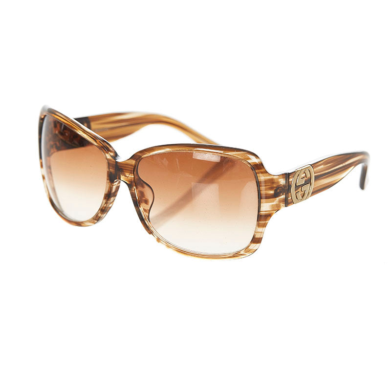 グッチ サングラス GG2993 ブラウン プラスチック レディース GUCCI 【中古】