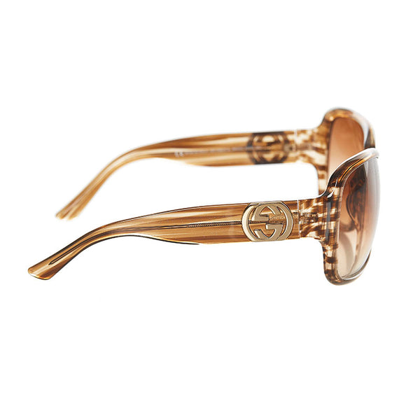 グッチ サングラス GG2993 ブラウン プラスチック レディース GUCCI 【中古】
