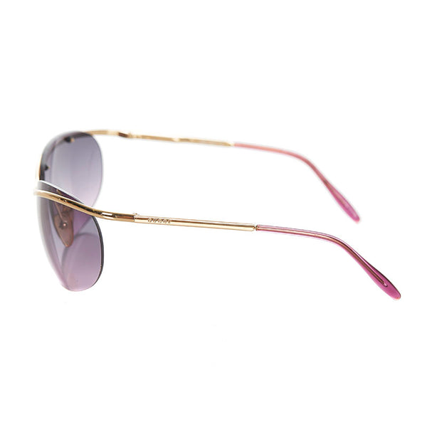 グッチ シルバー パープル メタル サングラス メンズ GUCCI 【中古】