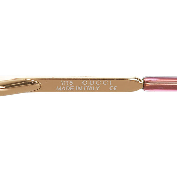 グッチ シルバー パープル メタル サングラス メンズ GUCCI 【中古】