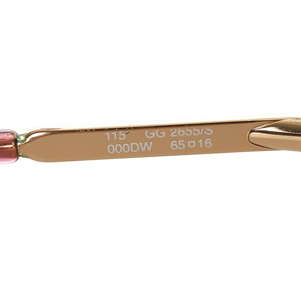 グッチ シルバー パープル メタル サングラス メンズ GUCCI 【中古】