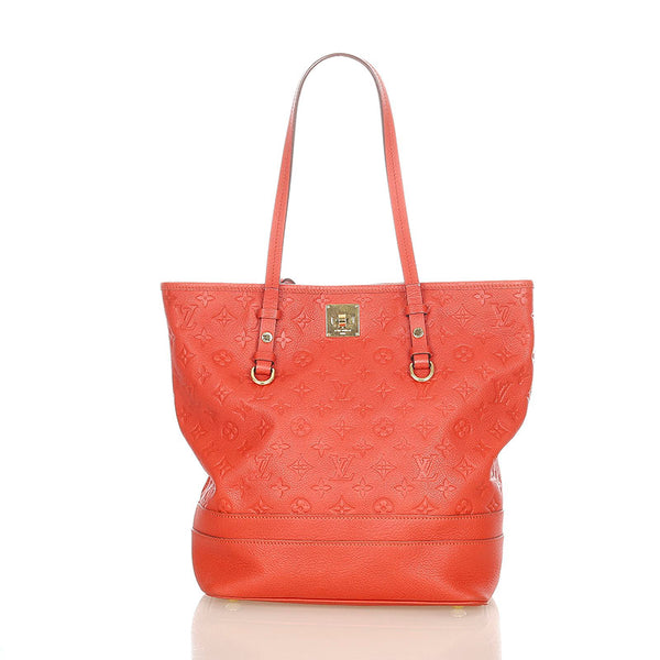 ルイ ヴィトン アンプラント シタディンPM  M40556 レッド レザー トートバッグ レディース LOUIS VUITTON 【中古】