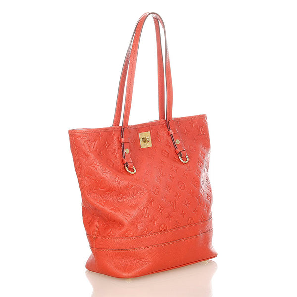 ルイ ヴィトン アンプラント シタディンPM  M40556 レッド レザー トートバッグ レディース LOUIS VUITTON 【中古】