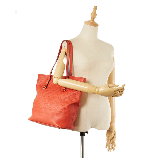 ルイ ヴィトン アンプラント シタディンPM  M40556 レッド レザー トートバッグ レディース LOUIS VUITTON 【中古】