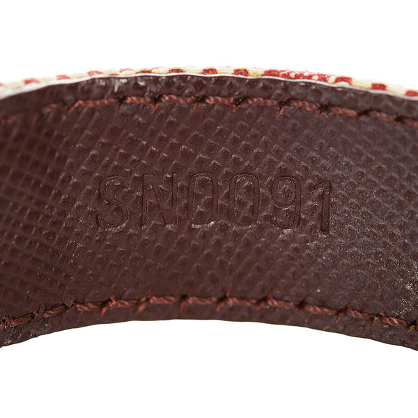 ルイ ヴィトン SN0022 レッド キャンバス レザー モノグラム ミニラン グッドラック ブレスレット レディース LOUIS VUITTON 【中古】