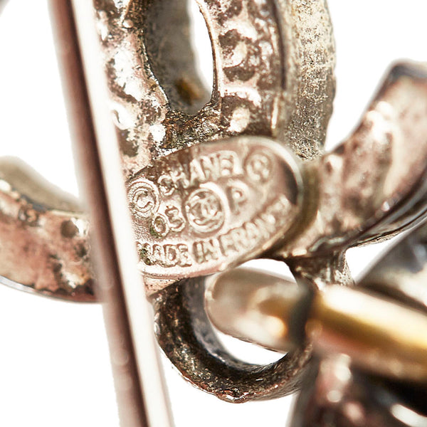 シャネル シルバー メタル ココマーク ピンブローチ  レディース CHANEL 【中古】