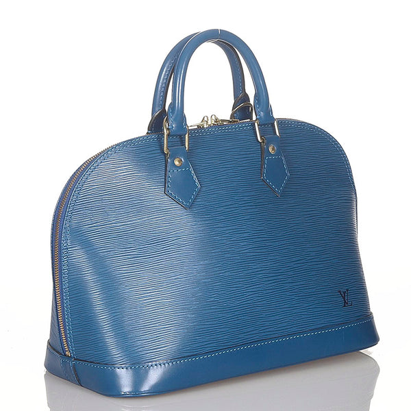 ルイ ヴィトン エピ  アルマ M52145 ブルー レザー ハンドバッグ レディース LOUIS VUITTON 【中古】