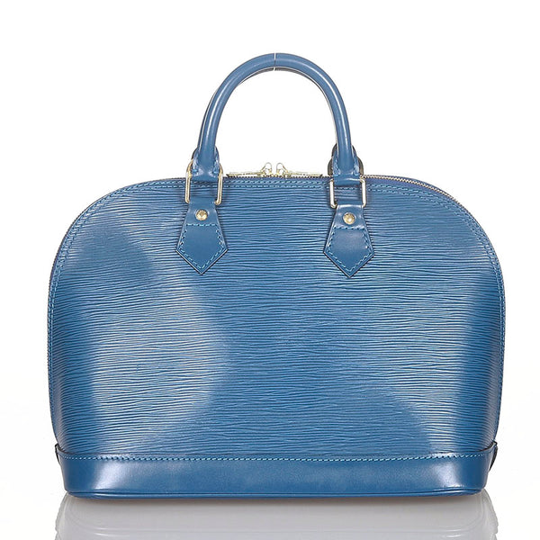 ルイ ヴィトン エピ  アルマ M52145 ブルー レザー ハンドバッグ レディース LOUIS VUITTON 【中古】