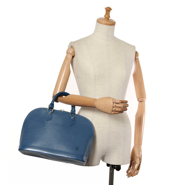 ルイ ヴィトン エピ  アルマ M52145 ブルー レザー ハンドバッグ レディース LOUIS VUITTON 【中古】