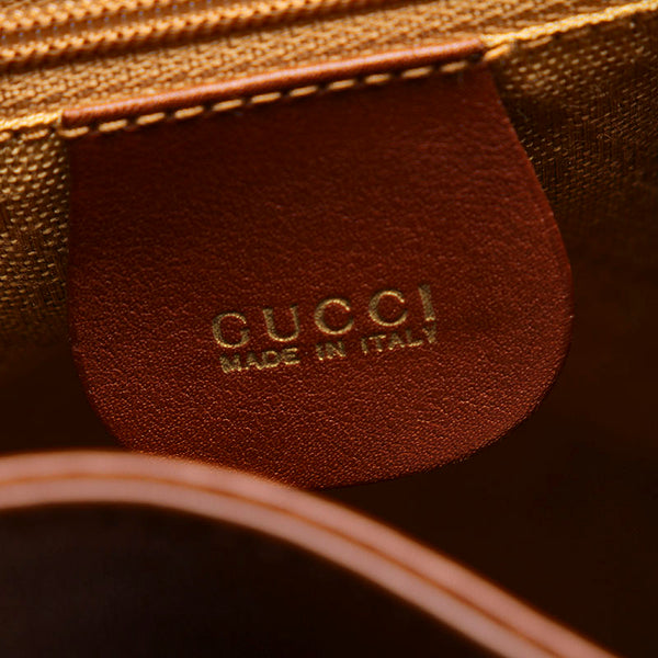 グッチ バンブー 003・2058・0016 ブラウン レザー リュック バックパック レディース GUCCI 【中古】
