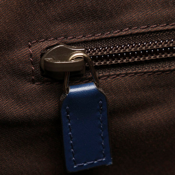 グッチ ディアマンテ  353397 ネイビー ブルー レザー トートバッグ レディース GUCCI 【中古】