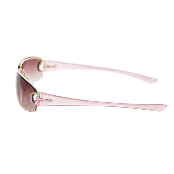 グッチ ピンク プラスチック サングラス レディース GUCCI 【中古】