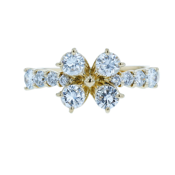 K18YG イエローゴールド ダイヤ1.00ct リング 指輪 レディース 11号 【中古】