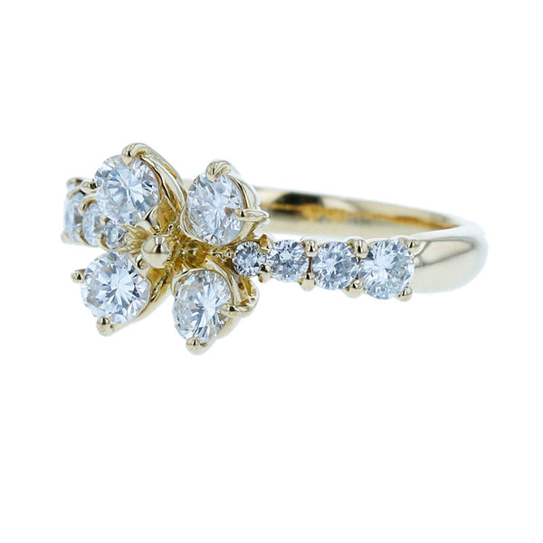 K18YG イエローゴールド ダイヤ1.00ct リング 指輪 レディース 11号 【中古】