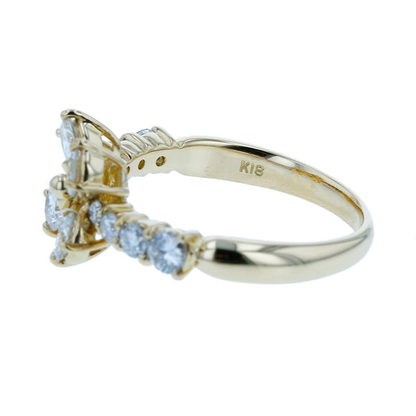 K18YG イエローゴールド ダイヤ1.00ct リング 指輪 レディース 11号 【中古】